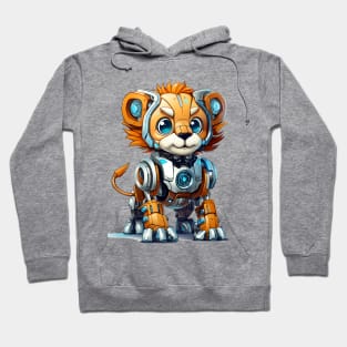 Cartoon lion robots. T-Shirt, Sticker. Hoodie